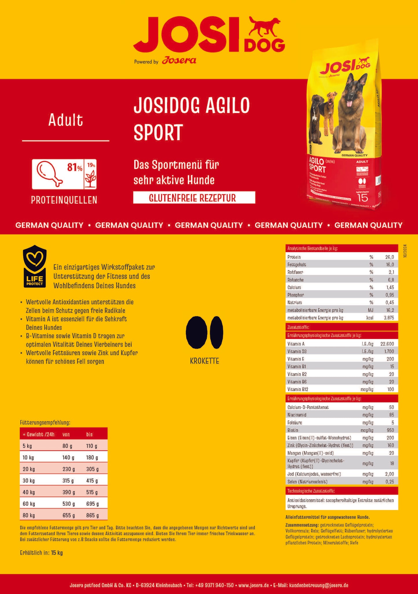 JosiDog Agilo Sport 15kg